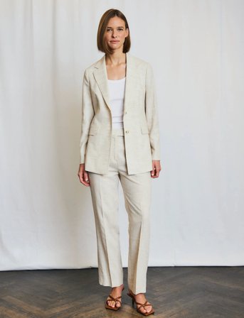 Bruun & Stengade Bs Irene Slim Fit Blazer - Beige - 38