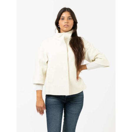 Stimm, Single-Breasted Coats Wit, Dames, Maat:S