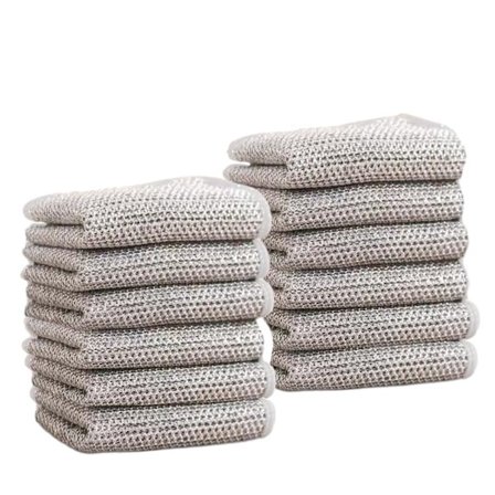 Ripesikker ståltråd-oppvaskklut for kjøkkenbruk, gjenbrukbar metalltråd-oppvaskklut med lett å skylle og gjenbrukbar funksjon, multifunksjonell 