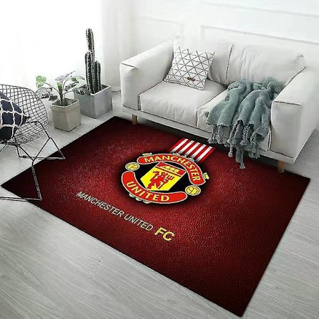 Fotballag Logo Matte Sklisikker Gulvmatte Dørmatte Manchester United A Matte Egnet For Soverom Innendørs Og Utendørs 80*120cm-XS