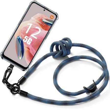 Coque - Xiaomi - Redmi Note 12 5G - Stötsäker - Repfria - Blå Rem