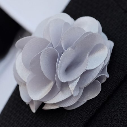 Floare de rever de lux argintie pentru bărbați - Ace de rever cu floare