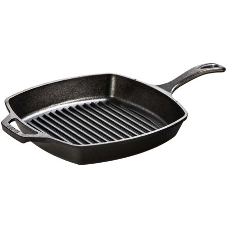 Lodge Kvadratisk Grillpande Støbejern 26 x 26,5 cm - Sort | KitchenOne