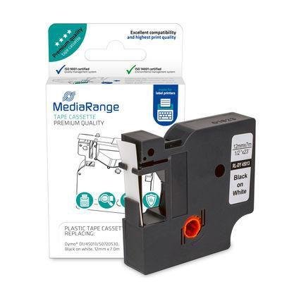 MediaRange Schriftbandka. Dymo D1/45013/S0720530 12mm 8m sch