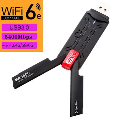 AX5400M USB Wifi6E Adapter 2.4G&5G&6GHz USB 3.0 Wifi 6-modtager