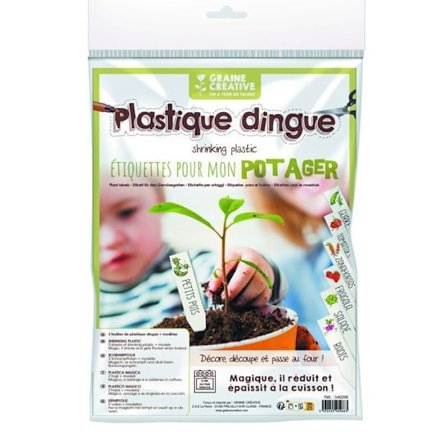 Crazy Plastic Kit - Etiket til køkkenhave - DIY - Hvid - Crazy Plastic - Mærkning af plantager