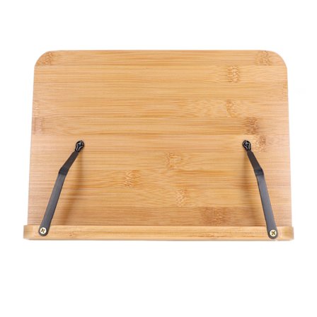 Bokstöd i bambu, hopfällbart, i trä, med 5 justerbara vinklar för surfplatta, lärobok, musikdokument