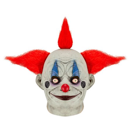 Rolig Clown Latex Vuxenmask Halloweenfest Rollspel A-14