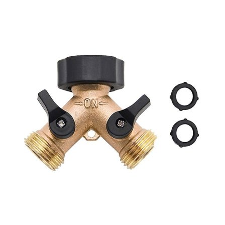 Messinkinen 2-tie puutarhanapa naaras 3/4 Y kasteluventtiili vedenjakaja pikaliitin puutarhaletku Spl