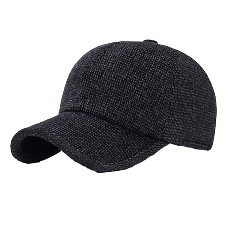 Vintertermisk baseballcaps i tweed av ull for menn