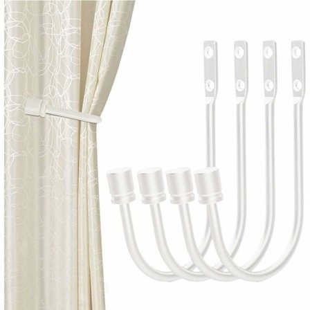 Gardinstenger, 4 stk. U-formet krok veggmontert gardin Ta