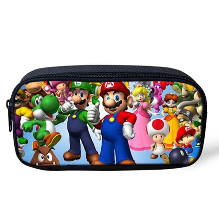 Poikien tytöt Super Mario Bros Game printed case Game Loverille kynäpussi kynäkotelo teinille lapsille A