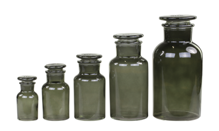 Chic Antique Apotekerglass Grå 5stk