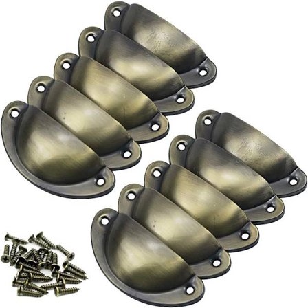 Dörrknoppar Set om 10 Vintage Skåpknoppar Draghandtag i Metall