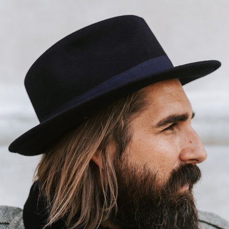 Alessandria Blå Fido Fedora av Ull for menn - Fedora