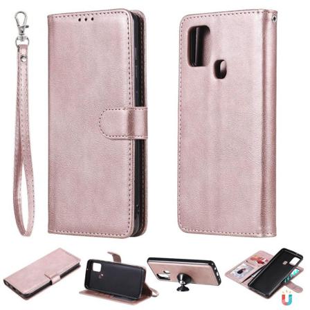 Samsung Galaxy A21s - 2in1 Magnet Skal / Plånboksfodral - Roségu Roséguld