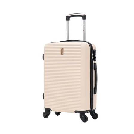 Kabine Kuffert 55x35x25cm | CELIMS Weekend Kuffert | Ultra-let | ABS | Lås | 4 Hjul 360 | Beige