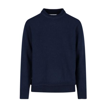 Maison Margiela, Round-neck Knitwear Niebieski, Mężczyzna, Rozmiar: S