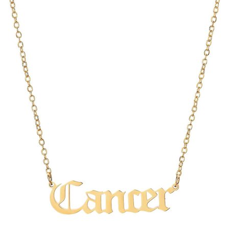 Halsband i rostfritt stål 18k, 12 stjärnteckenshalsband