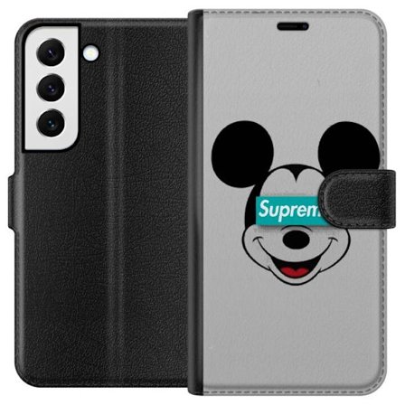 Kompatibelt Plånboksfodral till Samsung Samsung Galaxy S22+ 5G Mickey Mouse ansikte med Supreme logotyp streetwear inspirerat pop art motiv perfekt f