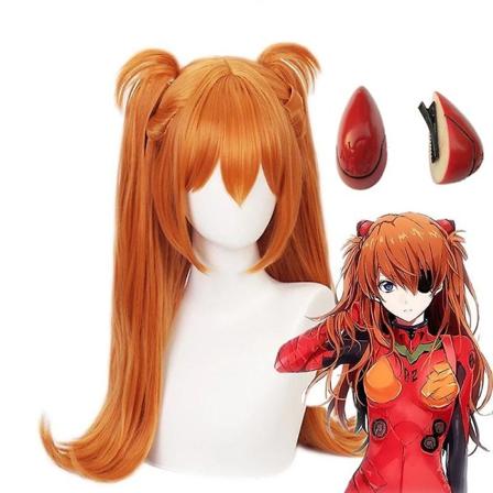 2023-2 farger Asuka Langley Soryu Cosplay parykker Lang brun
