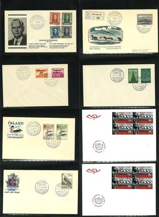 Island til 2001 - FDC samling i 3 album