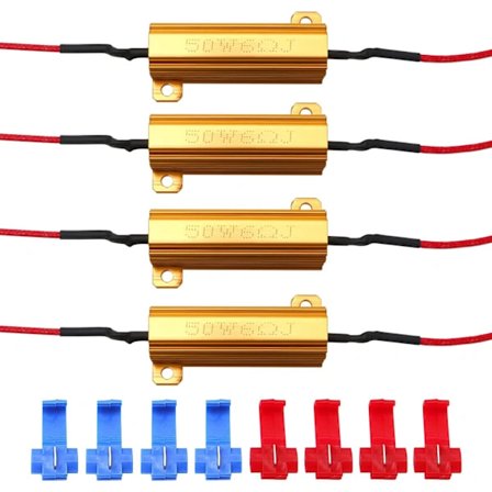 4 stk 50W 6 ohm LED lastmotstand for å fikse LED-feilkoder for bil motorsykkel LED blinklys