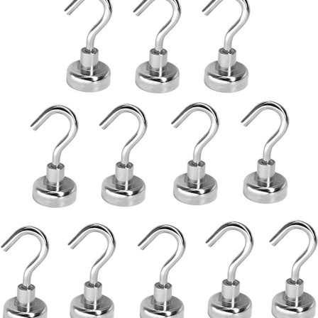 12 kpl magneettisia magneetteja, vetovoima 8 kg, aimants 16 mm magneettisia oville, KLB