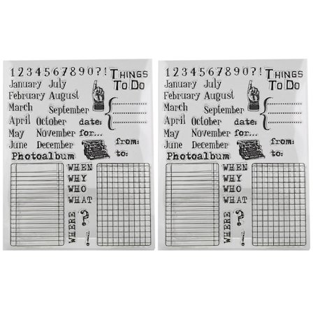 Transparent Clear Silicone Stamp DIY Hand Account Scrapbook Photo Album Decor Calendar Dates