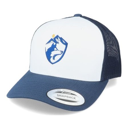 Wild Spirit - Blå trucker Keps - Wolf Mountain Navy/White/Navy Trucker @ Hatstore