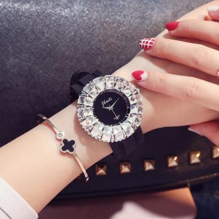 Relogio Feminino Klockor Dam Lyx Strass Armbandsur Dam Dam Casual Klocka Montre Femme Saat Hodinky Style 2