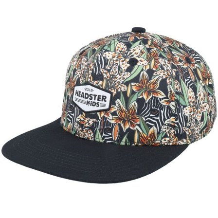 Headster - Svart snapback Keps - Kids Camo Zebra Black Snapback @ Hatstore