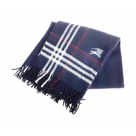 Burberry Vintage Scarves Blå, unisex Vintage Accessories, Størrelse: ONE Size