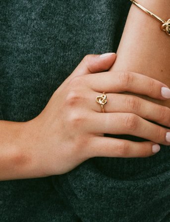 Edblad Infinity Knot Ring S Gold - Gold - L