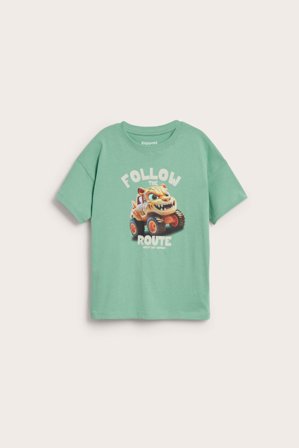 Kappahl | T-shirt z nadrukiem Zielony 86/92 | Zielony