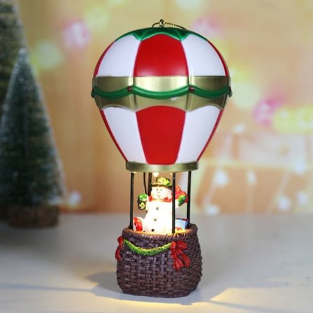Glow Santa Luftballong Jul Snowman Microlandscape