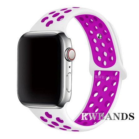 Sportarmband för Apple Watch Band 46mm 44mm 40mm 42-38-41mm 45mm Andningsbart Armband iWatch Series 10 9 8 7 6 SE 5 3 Ultra 2 49mm
