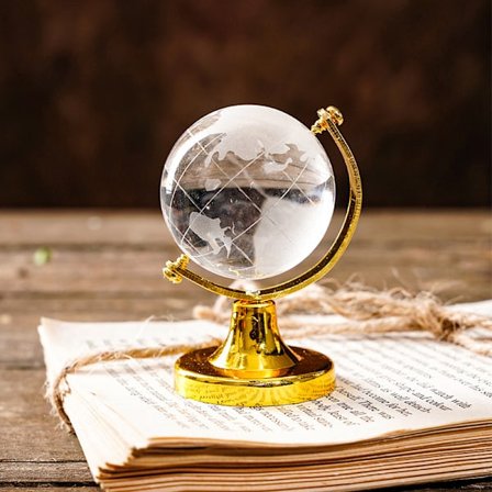 Clear Crystal Globe Student Gift