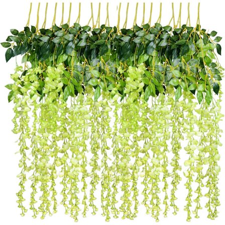 12 Pakk 3,75 Fot/Stykke Kunstig Falsk Wisteria Vine Ratta Hangi
