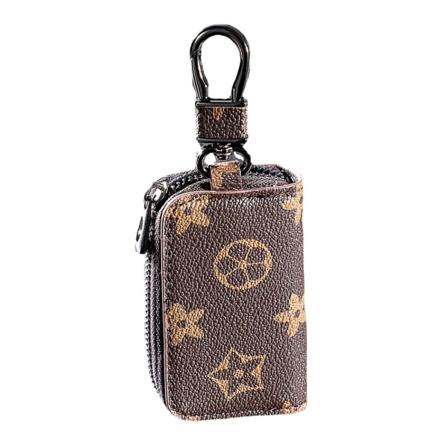 PU bilnyckelhållare Plånbok Bag Dragkedja Nyckelring Fodral Case med fjäderspänne style 2