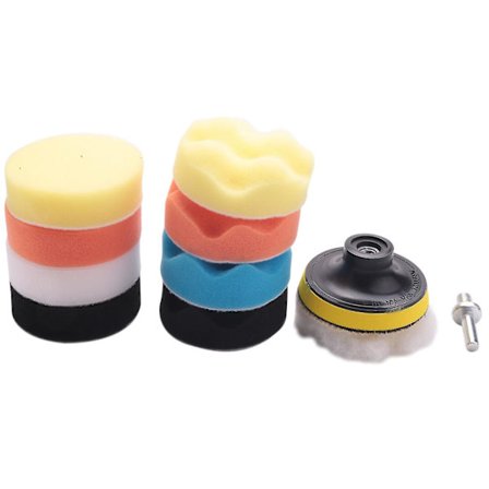 10-pack Bilpoleringsdynor Set för Bilrengöring, Poleringssvamp, Hjul