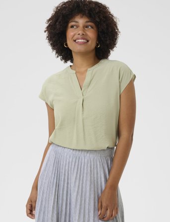 Cream Cririna Ss Blouse - Green - 36