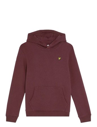 Lyle & Scott Brush Back Pullover Hoodie - Burgundy - 122-128