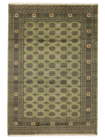 Hand Knotted Pakistan Bokhara 2Ply Rug 247X358 Wool Dark Yellow/Black Large