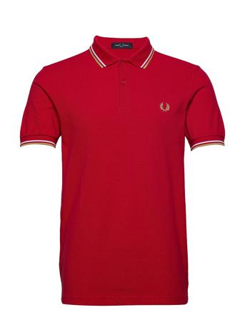 Twin Tipped Fp Shirt Polos Short-sleeved Rød Fred Perry