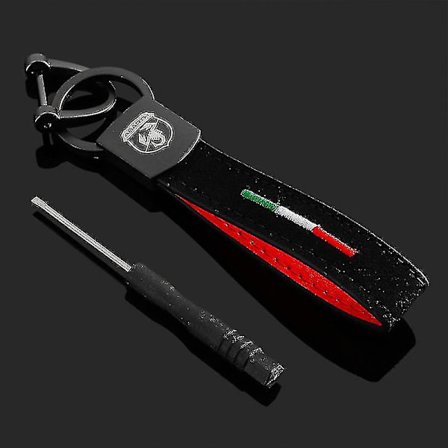 Jsir Kompatibel Fiat 500 Abarth Premium Metal Nøglering Ring Nøgleholder