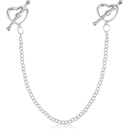 Rustfrit stål kropskæde nippelklemmer nippel smykker ikke piercing justerbare kropsklemmer, kropssmykker clip-aftagelig kæde - kropskæde til kvinder