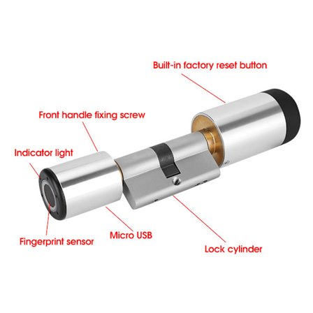 Älykäs Ovilevy Elektroninen Sylinteri Bluetooth APP Biometrinen Sormenjälki