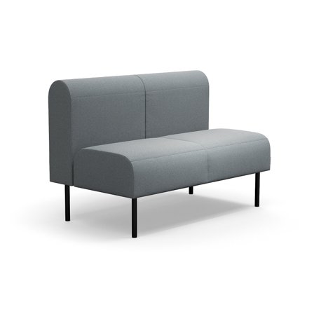 Modulsofa VARIETY, 2-Sitzer, Stoff Pod CS, silbergrau