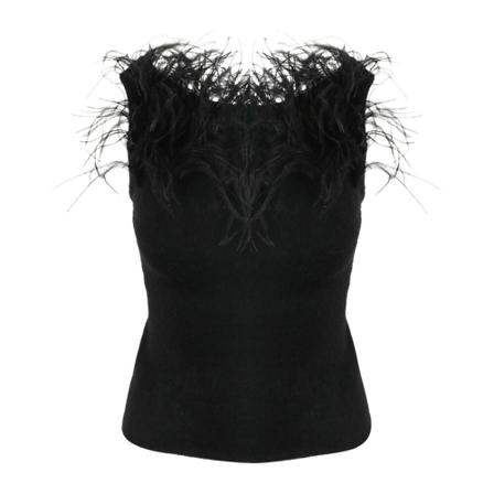 Alberta Ferretti Sleeveless Tops Sort, Dame